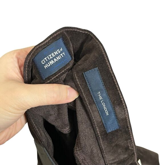 Citizens of Humanity NWT London Velvet Jeans Men’s Size 32 Brown Slim Tapered - Picture 9 of 13